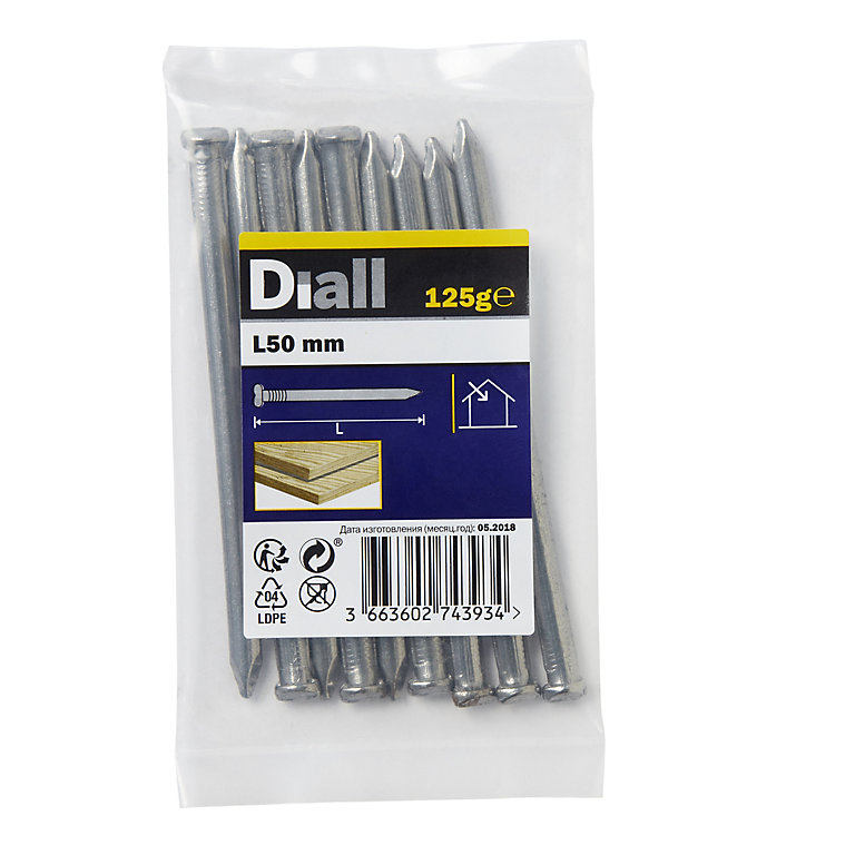 Image of Diall Oval nail (L)50mm, Pack