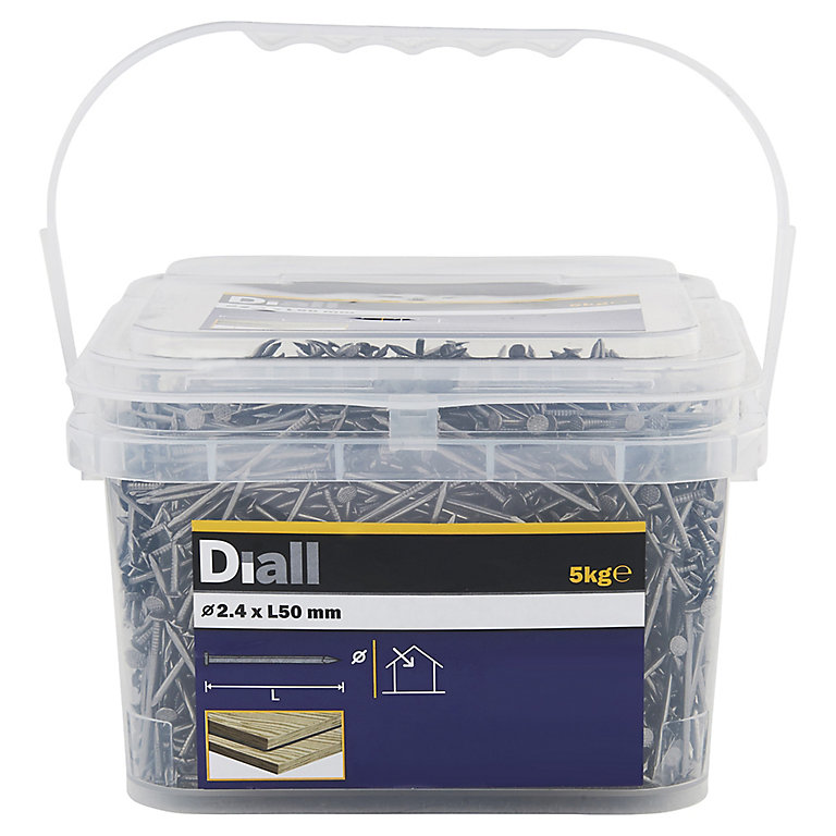 Product image for Diall Round wire nail (L)50mm (Dia)2.4mm 5kg