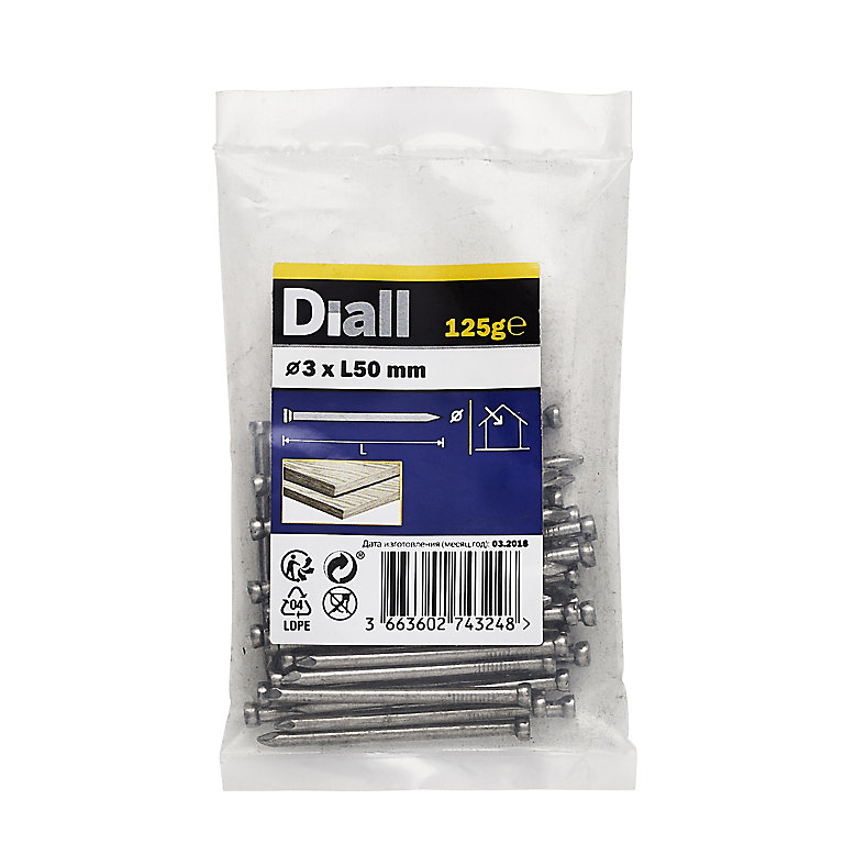 Image of Diall Lost head nail (L)50mm (Dia)3mm, Pack
