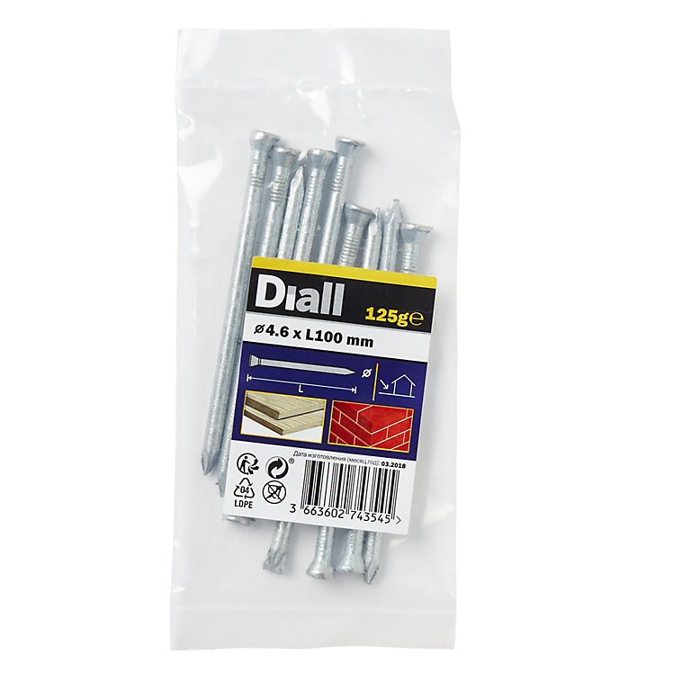 Product image for Diall Galvanised Masonry nail (L)100mm (Dia)4.6mm 125g