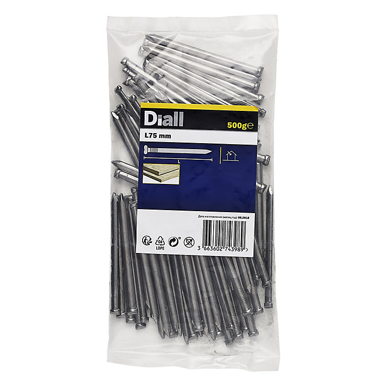 Product image for Diall Oval nail (L)75mm 500g