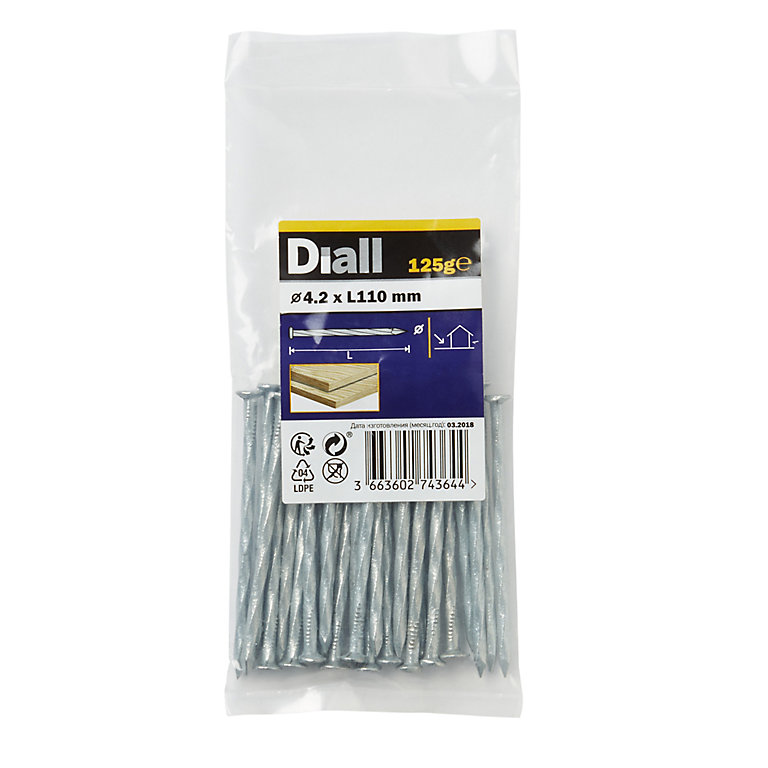 Product image for Diall Twisted nail (L)110mm (Dia)4.2mm, Pack