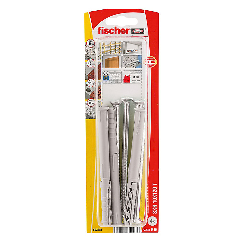 Image of Fischer Countersunk Frame fixing (L)115mm (Dia)10mm, Pack of 4