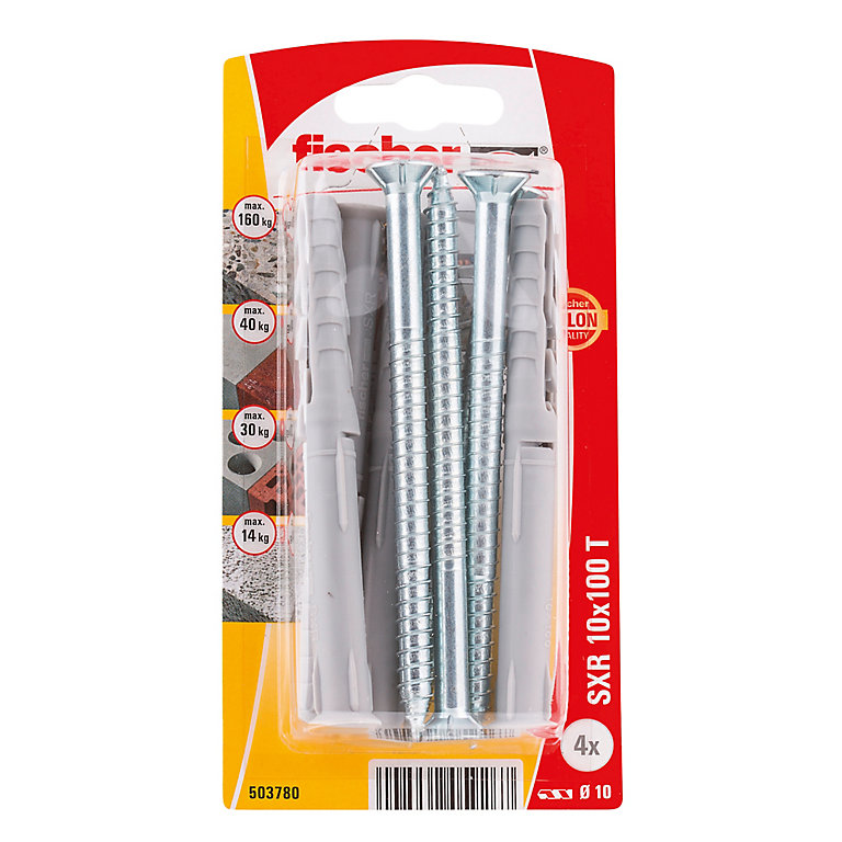 Image of Fischer Countersunk Frame fixing (L)100mm (Dia)10mm, Pack of 4