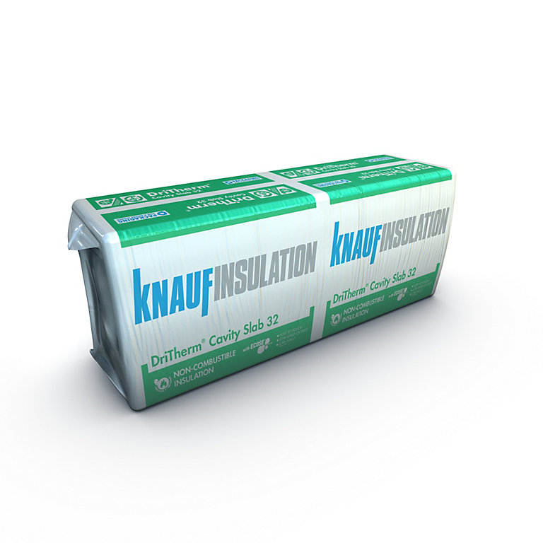 Product image for Knauf Dritherm Glasswool 100mm Insulation board (L)1.2m (W)0.46m, Pack of 6