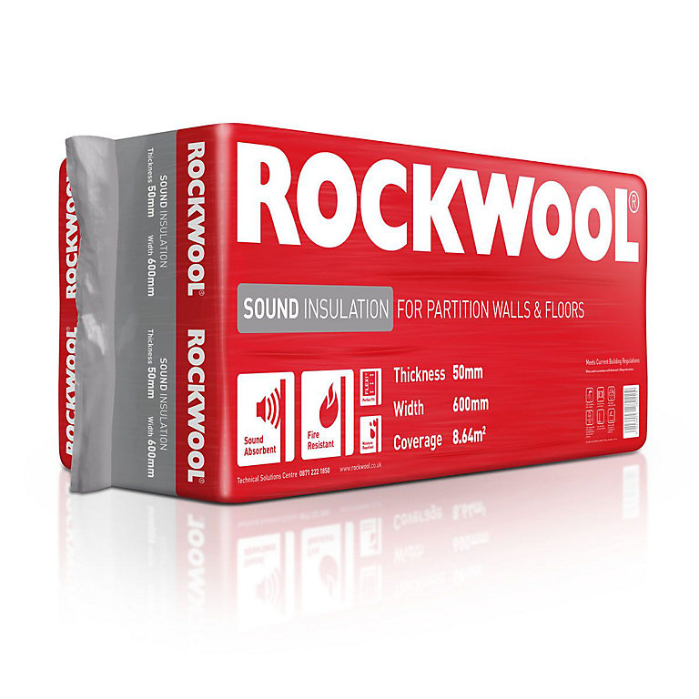 Product image for Rockwool Acoustic Stone wool fibres Cavity slab Pack of 12