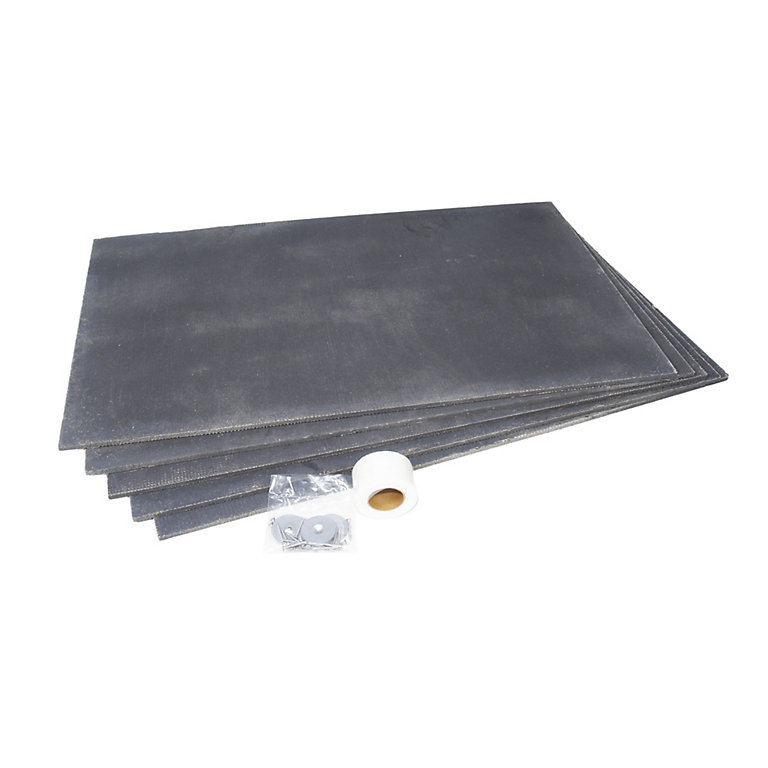 Product image for Klima Fibreglass, mortar & XPS 10mm Thermal insulation board (L)1m (W)0.6m, Pack of 5