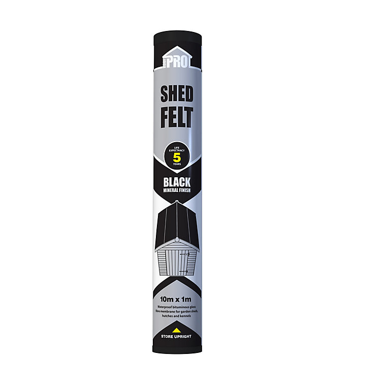 Image of Roof Pro Black Shed felt, (L)10m (W)1m