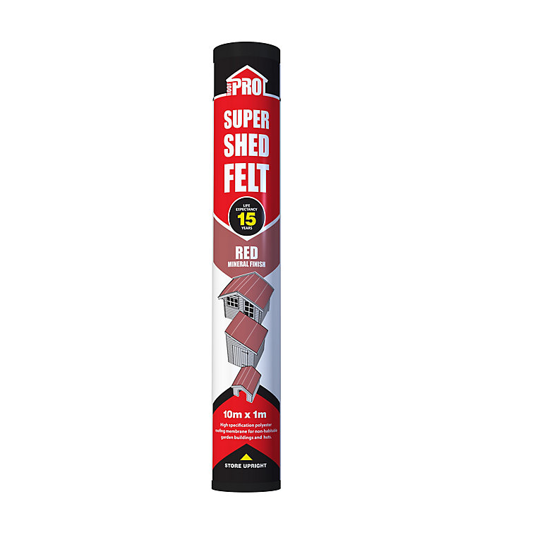 Product image for Roof Pro Super Red Shed felt, (L)10m (W)1m