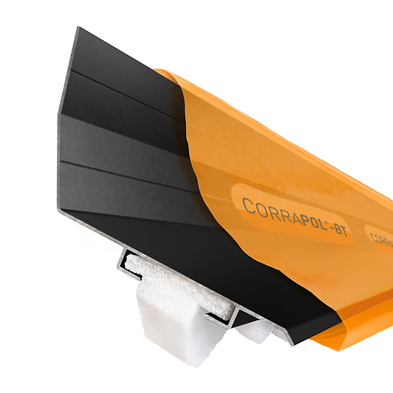 Product image for Corrapol Black Aluminium Corrugated wall flashing (L)3m (W)165mm