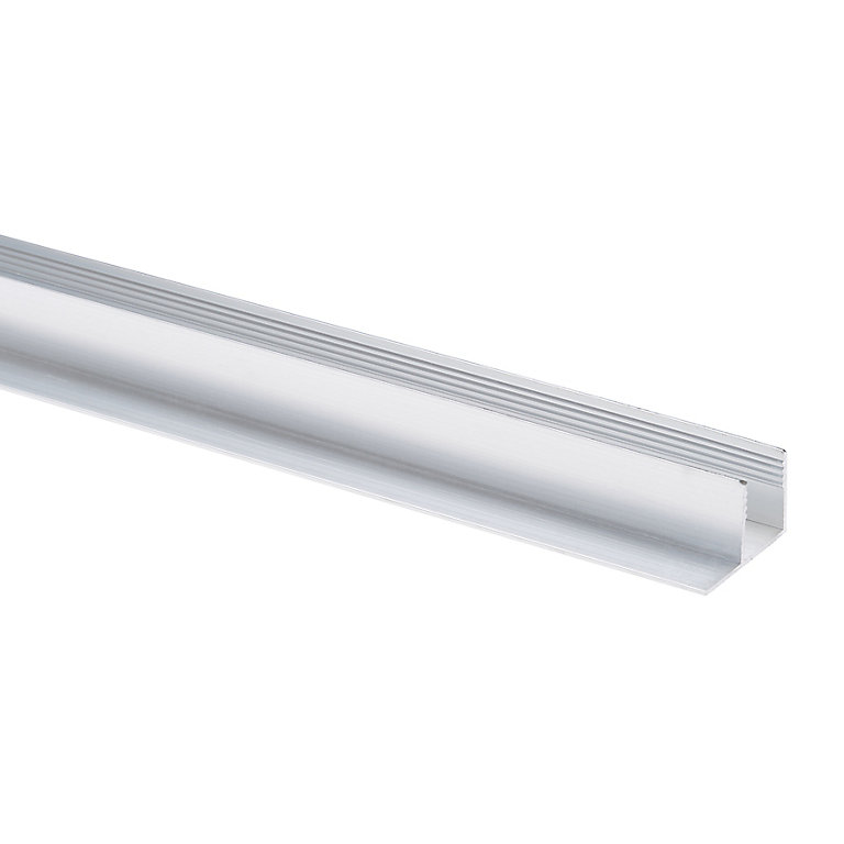 Image of Roof Pro Polywall Aluminium Roof edging trim, (L)3m (W)16mm