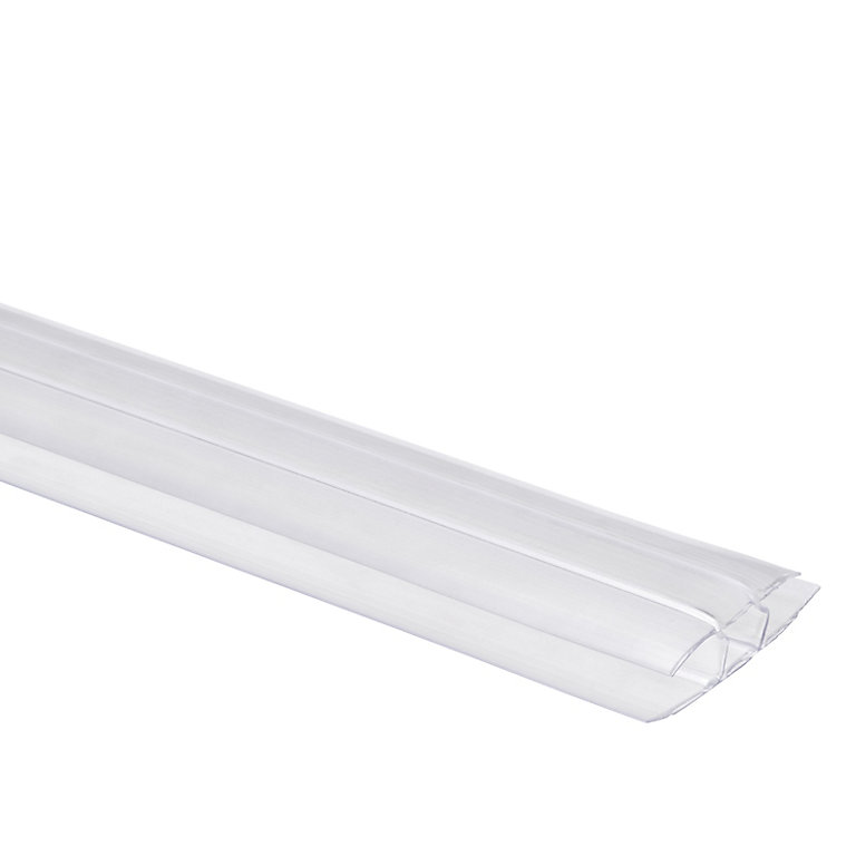 Product image for Polywall Clear Jointing strip (L)3000mm (W)16mm (T)1.2mm