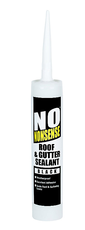 Product image for No Nonsense Black Roof & gutter Sealant, 0.31L