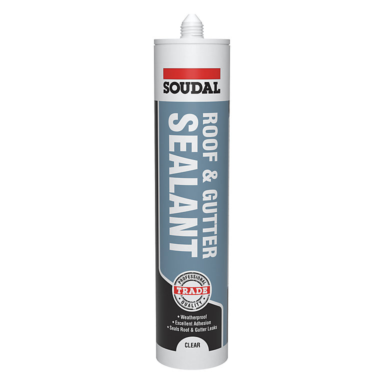 Product image for Soudal Transparent Roof & gutter Bituminous mastic, 0.29L