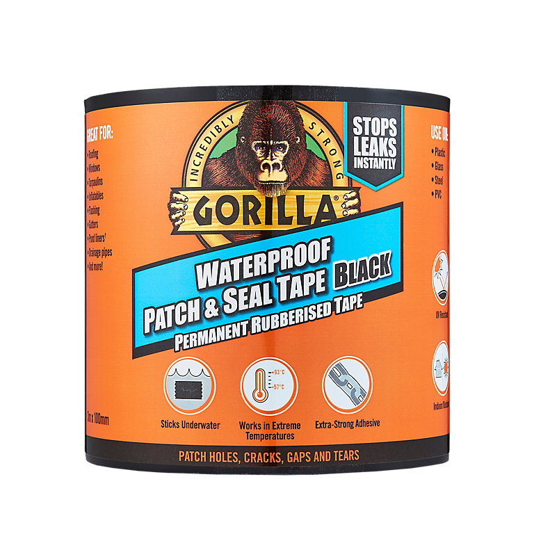 Product image for Gorilla Waterproof Patch & Seal Tape (L)3m (W)101.6mm