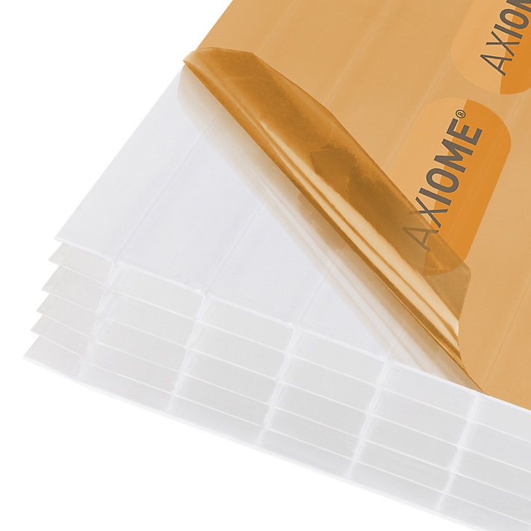 Product image for Axiome Opal effect Polycarbonate Multiwall Roofing sheet (L)5m (W)1000mm (T)32mm
