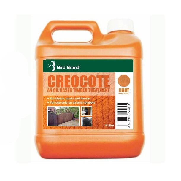Product image for Bird Brand 4ltr Creocote Timber Treatment Light