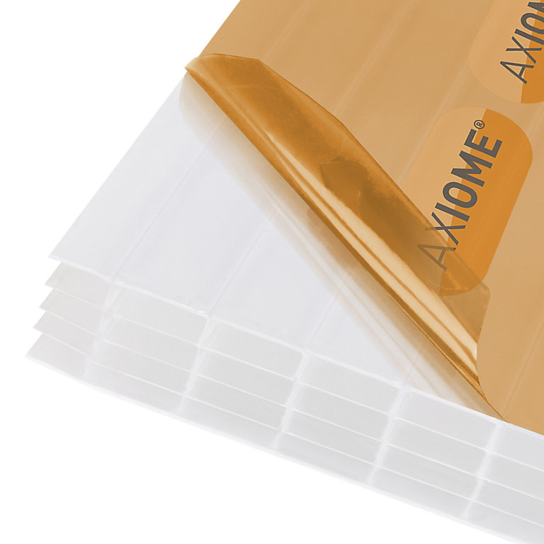 Product image for Axiome Opal effect Polycarbonate Multiwall Roofing sheet (L)2m (W)690mm (T)25mm