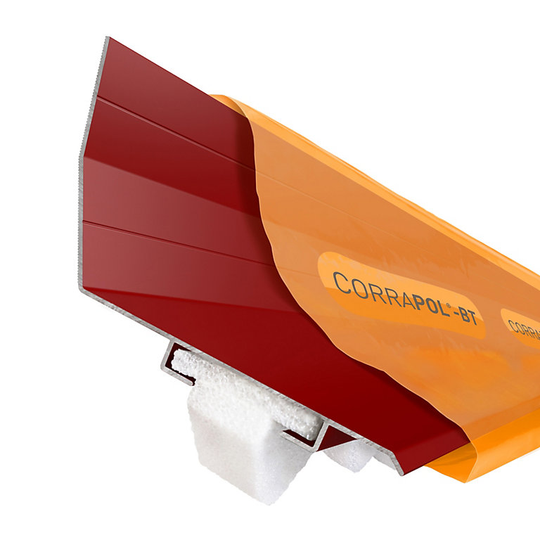 Product image for Corrapol Red Aluminium Corrugated wall flashing (L)6m (W)165mm
