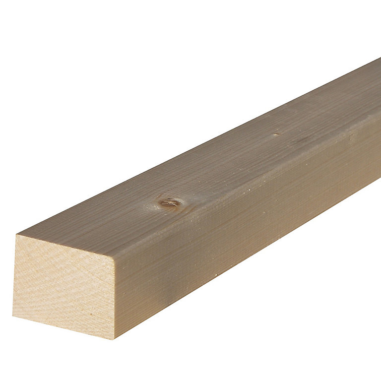 Image of Metsä Wood Smooth Planed Round edge Untreated Whitewood spruce CLS timber (L)2.4m (W)63mm (T)38mm CLSU02