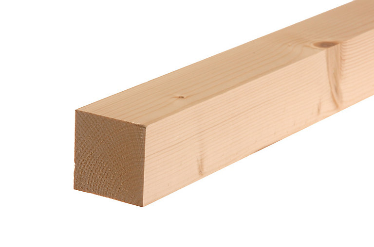 Image of Smooth Planed Square edge Whitewood spruce Timber (L)1.8m (W)44mm (T)44mm