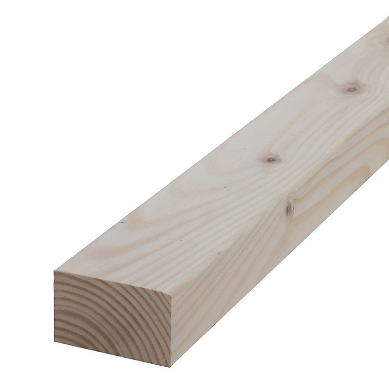 Image of Planed Round edge Whitewood spruce CLS timber (L)2.4m (W)89mm (T)38mm CLSU03