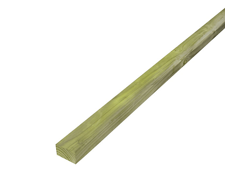 Image of Metsä Wood Planed Round edge Treated Whitewood spruce CLS timber (L)2.4m (W)63mm (T)38mm CLST02