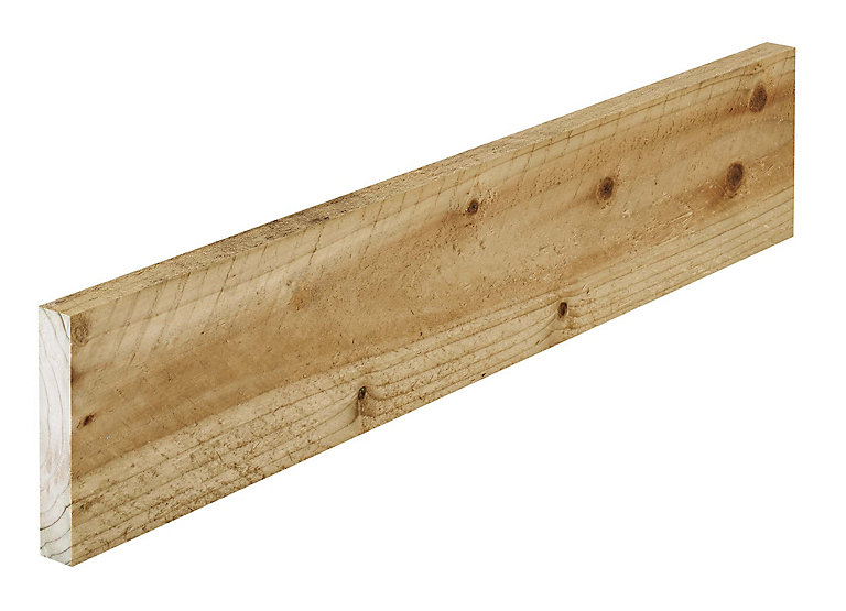 Image of Treated Rough Sawn Treated Stick timber (L)1.8m (W)150mm (T)22mm