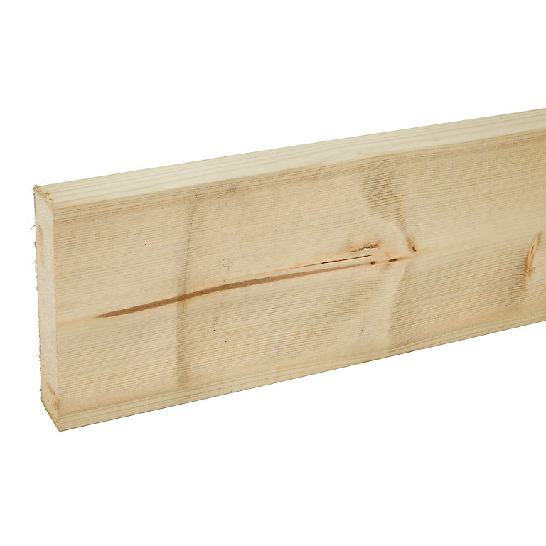 Image of Metsä Wood Planed Round edge Whitewood spruce CLS timber (L)2.4m (W)140mm (T)38mm CLSU04