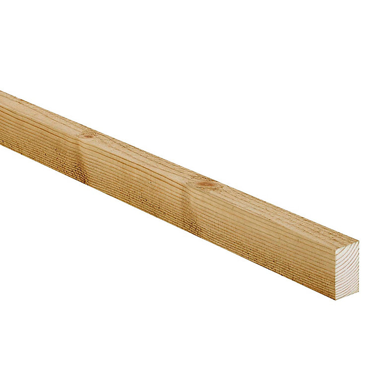Product image for Treated Spruce Timber (L)2.4m (W)38mm (T)25mm 253235, Pack of 16