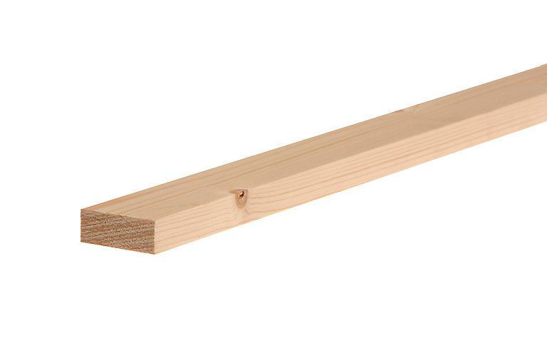 Product image for Smooth Planed Square edge Whitewood spruce Timber (L)2.1m (W)44mm (T)12mm
