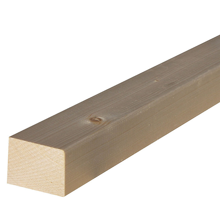 Product image for Smooth Planed Round edge Whitewood spruce Stick timber (L)2.4m (W)38mm (T)38mm CLSU01