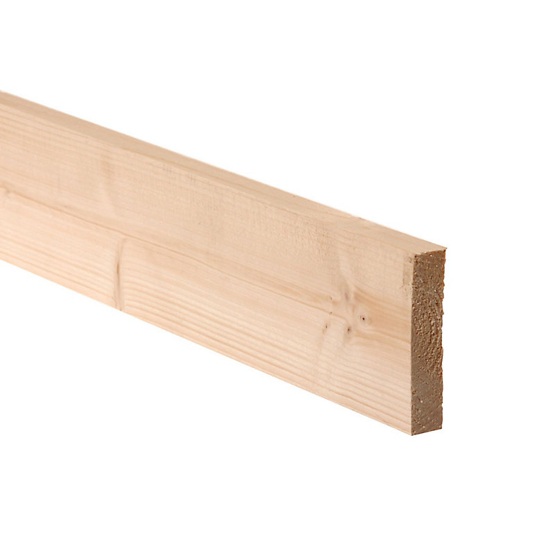 Smooth Planed Square edge Spruce Timber (L)2.1m (W)106mm (T)28mm 253279, Pack of 6 Price Comparisons | Compare The Build