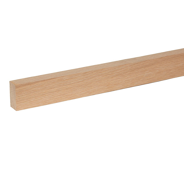 Product image for Cheshire Mouldings Smooth Planed Square edge Oak Stripwood (L)0.9m (W)46mm (T)21mm STOK22