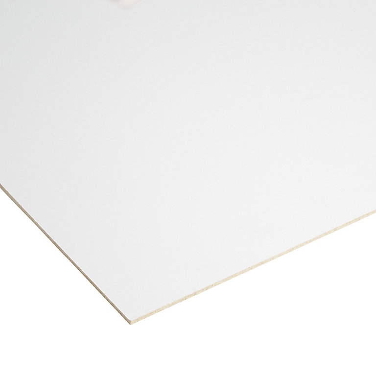Image of White Hardboard (L)2.44m (W)1.22m (T)3mm