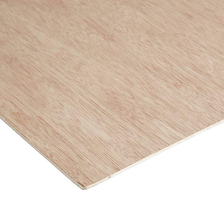 Image of Natural Hardwood Plywood (L)1.22m (W)0.61m (T)3.6mm