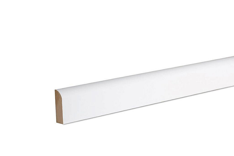 Image of GoodHome White MDF Rounded Architrave (L)2.1m (W)44mm (T)14.5mm