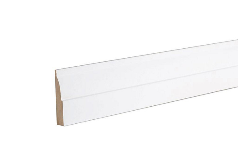 Product image for GoodHome White MDF Ovolo Architrave (L)2.1m (W)69mm (T)14.5mm