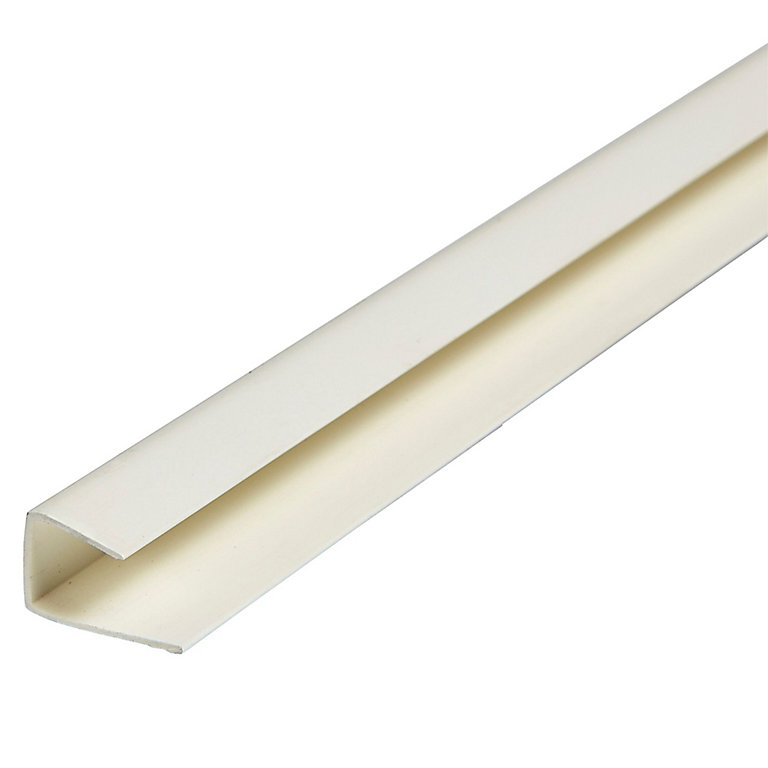 Image of Geom White uPVC End bead Moulding (L)2.4m (W)20mm (T)12mm