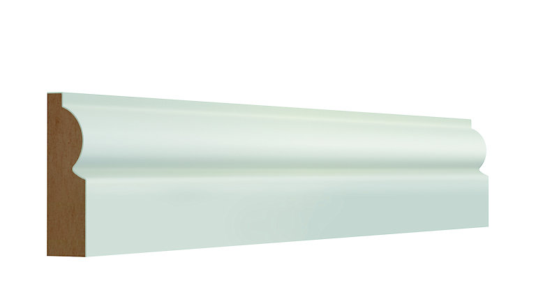 Product image for GoodHome Fully finished White MDF Torus Architrave (L)2.1m (W)69mm (T)18mm