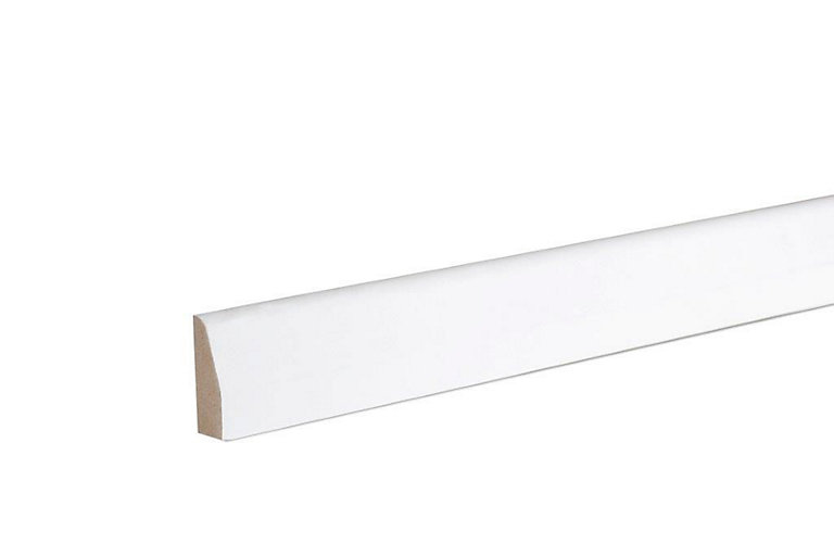 Product image for GoodHome White MDF Chamfered Architrave (L)2.1m (W)44mm (T)14.5mm