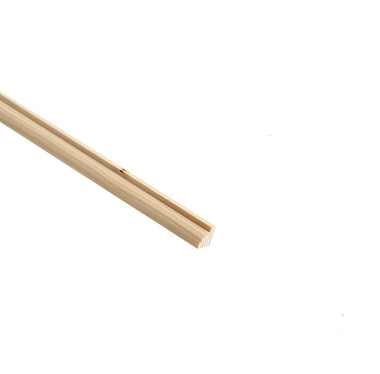 Image of Pine Glass bead Moulding (L)2.4m (W)15mm (T)9mm