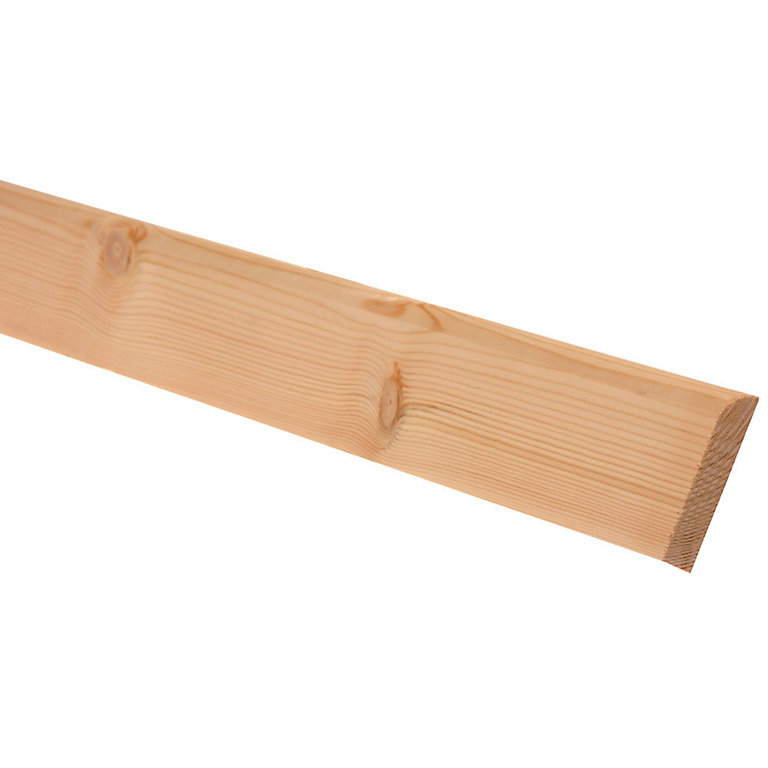 Product image for Pine Bullnose Skirting board (L)2.4m (W)94mm (T)12mm, Pack of 5