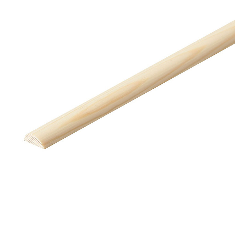 Product image for Pine Half dowel Moulding (L)2.4m (W)6mm (T)21mm