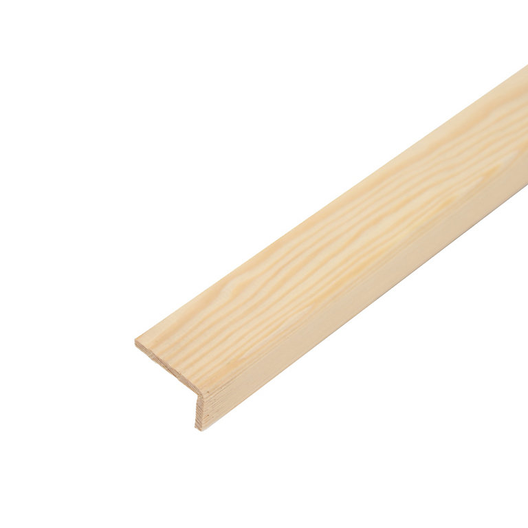 Product image for Natural Pine L-Shape Moulding (L)2.4m (W)34mm (T)20mm