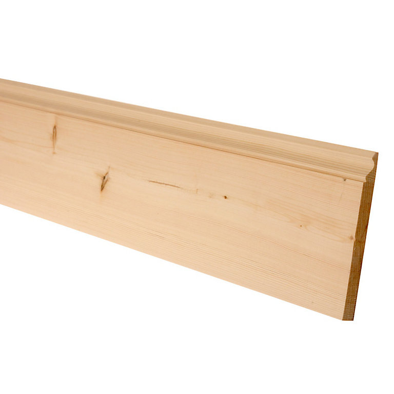 Product image for Metsä Wood Pine Ogee Skirting board (L)2.4m (W)169mm (T)15mm, Pack of 4