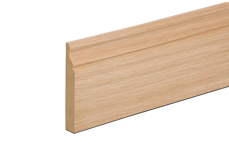 Product image for MDF Oak Ogee Skirting board (L)2.4m (W)119mm (T)18mm, Pack of 4
