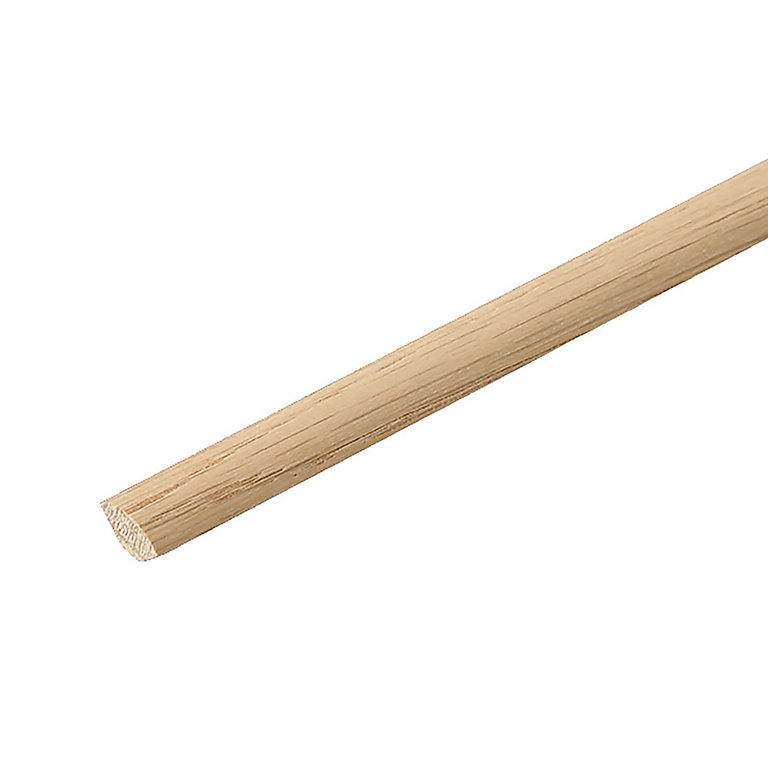 Product image for Natural Oak Ovolo Moulding (L)2.4m (W)8mm (T)8mm