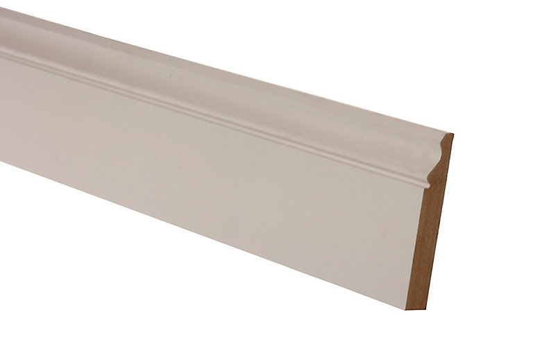 Product image for Metsä Wood White MDF Ogee Architrave (L)2.1m (W)69mm (T)18mm, Pack of 5