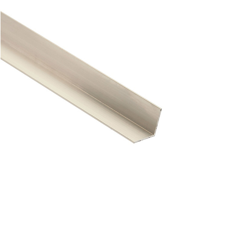 Product image for Aluminium alloy Angled edge Moulding (L)2.4m (W)25mm (T)25mm